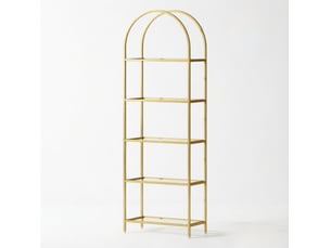 Bibliotheque coloris  doré 5 étagère(s) EVRYAE   - 30 cm x 175 cm