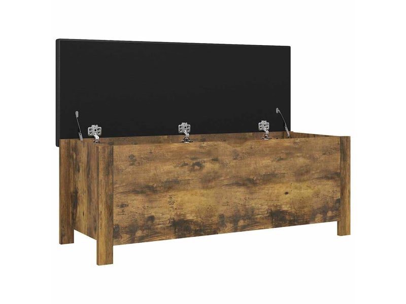  Boîte de rangement, coffre de rangement et coussin chêne fumé 105x40x45 cm aggloméré  - Conforama D