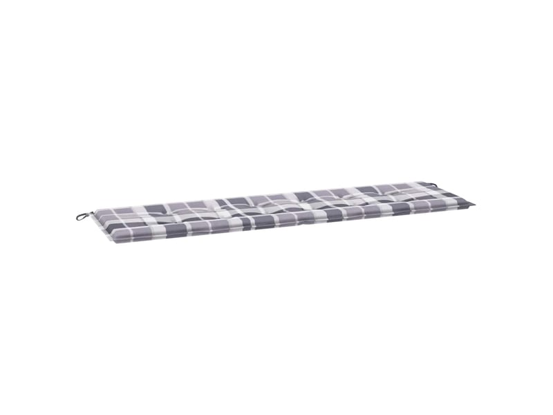  Coussin de banc de jardin, coussin d'assise motif à carreaux gris 180x50x3 cm cf52742  - Conforama A