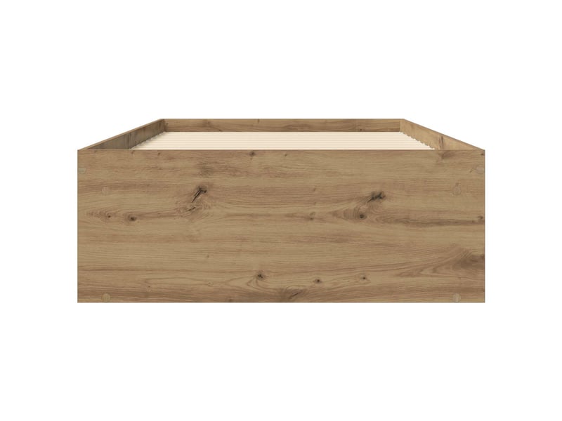 Lit simple- lit adulte - cadre de lit avec rangement chêne artisanal 80 x 200 cm - Conforama C