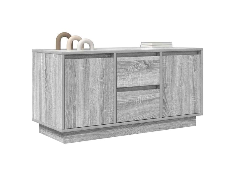 Meuble tv - banc tv - meuble de rangement avec lumières led sonoma gris 100x41x50 cm - Conforama E