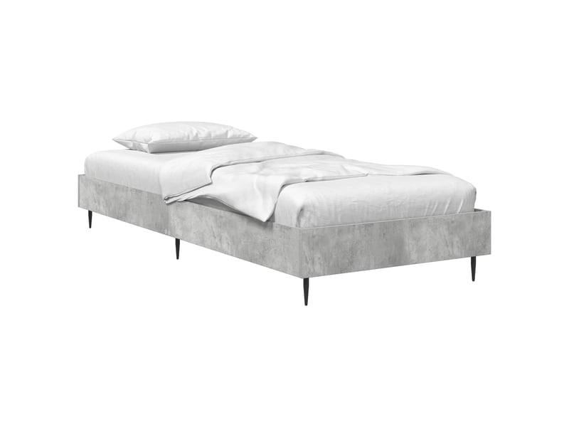  Lit simple- lit adulte -  cadre de lit gris béton 80 x 200 cm bois d'ingénierie  - Conforama A