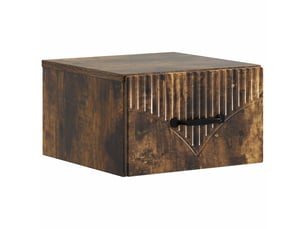 Table de chevet - cabinet de chevet - table de nuit mural chêne fumé 34,5 x 33 x 20 cm