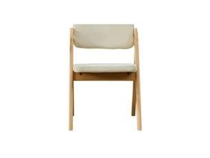 Chaises pliantes rembourrées en hêtre massif – lot de 2, empilables, beige – chaise d’appoint cuisinebureaumariage