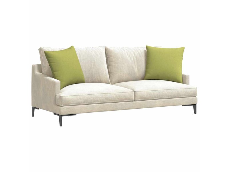 Lot de 2 coussins de canapé, coussins décoratifs tissu vert clair 50 x 50 cm cf58976 - Conforama C
