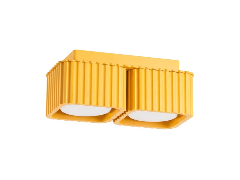 Plafonnier riff 2 jaune gx53 aluminium moderne 8x20.5x10cm SL.3096 - Conforama A