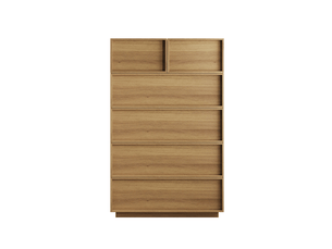 Commode 6 tiroir(s)    HAVRYA  coloris bois clair largeur 80 cm