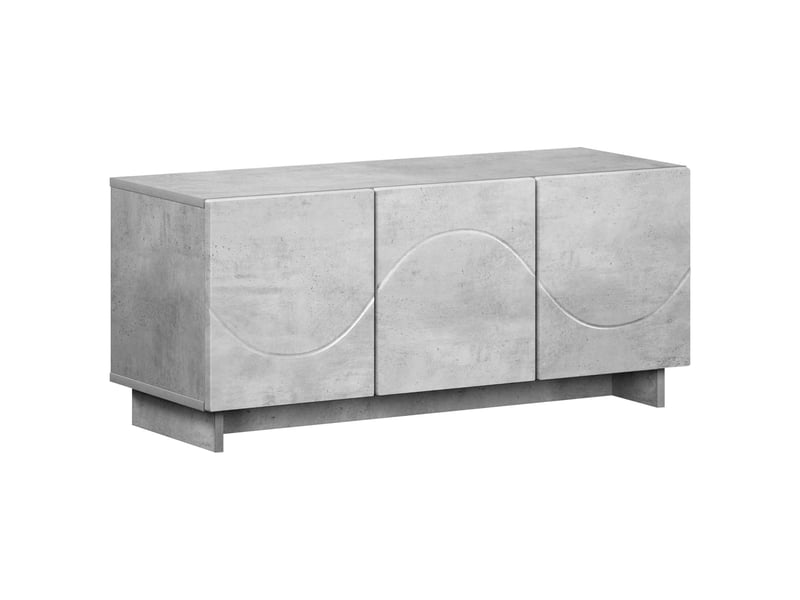  Meuble tv moderne, banc tv 90x34,5x40 cm gris béton bois d'ingénierie shl27901  - Conforama A