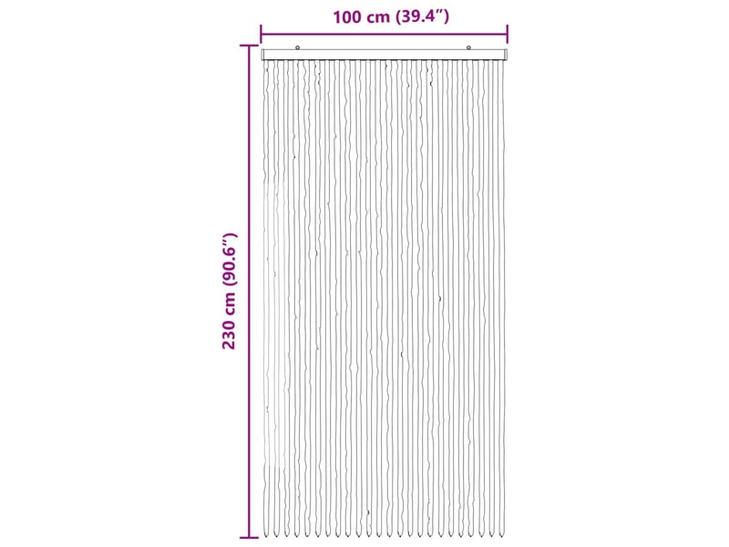  Rideau anti-insectes, moustiquaire en chenille gris et blanc 100 x 230 cm cf43452  - Conforama E