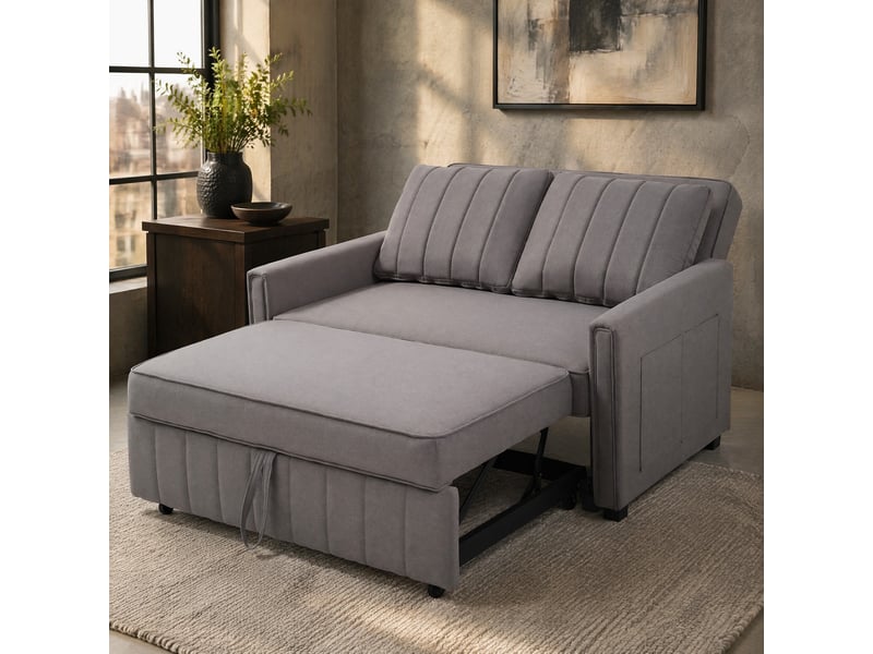  Canapé-lit convertible modenvie 2 places gris antique dossier réglable 127 x 75 x 94 cm  - Conforama B