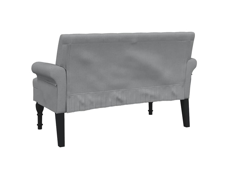  Banc salon, banc interieur avec dossier gris clair 120x62x75,5 cm tissu  - Conforama E