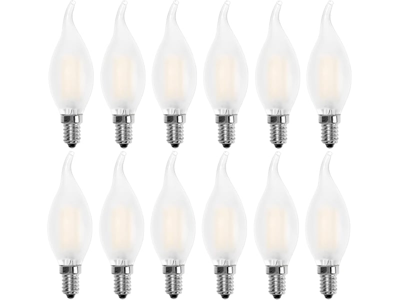 12 ampoules e14 flamme 4w 2700k 400lm bougie - Conforama A