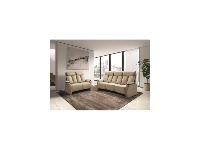  Canapé 2 places relax électrique new nobuck beige et gris foncé - odeon ODEON - Conforama D