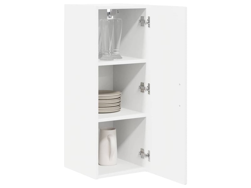 Meuble mural de cuisine, armoire de cuisine 2 pcs blanc brillant bois d'ingénierie shl5670 - Conforama C