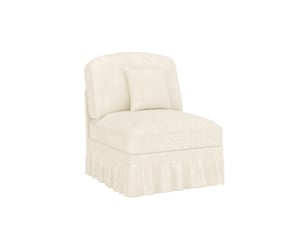Canapé windsor sans accoudoirs en chenille avec 1 coussin - blanc