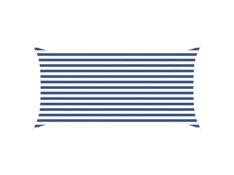  Voile d'ombre - voile d'ombrage - voile parasol bleu et blanc 2 x 4 m 100 % polyester oxford  - Conforama A