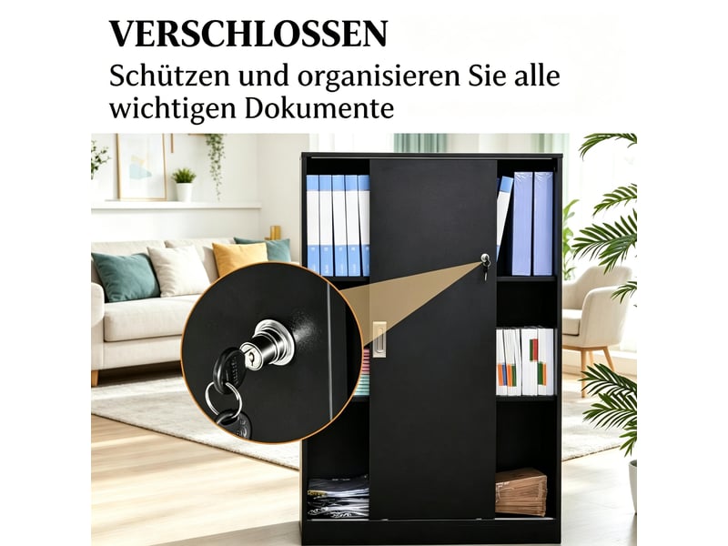  Armoire à documents moderne, meuble de bureau, armoire de rangement  - Conforama D