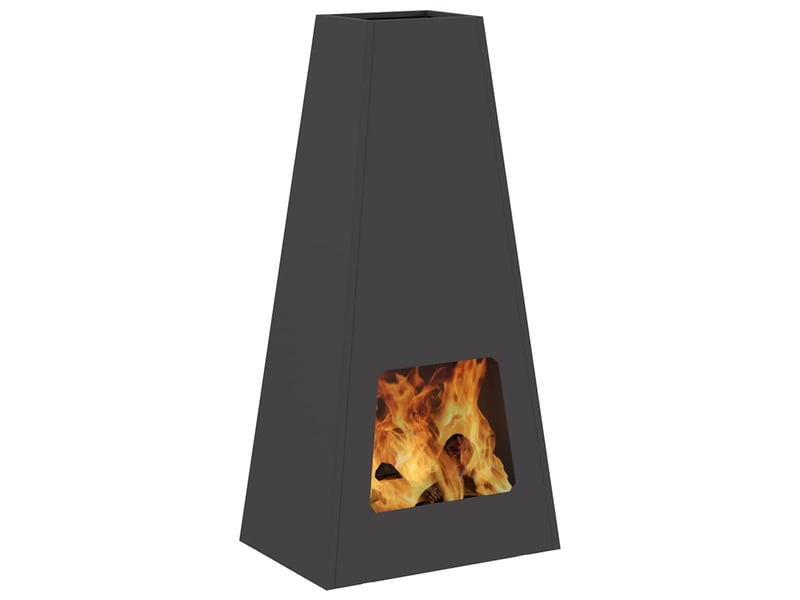  Brasero exterieur, foyer camping noir 50x35x100 cm acier patiné  - Conforama C