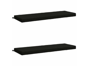 Lot de 2 coussins de banc, coussins d'assise soest 100 % polyester noir cf57308