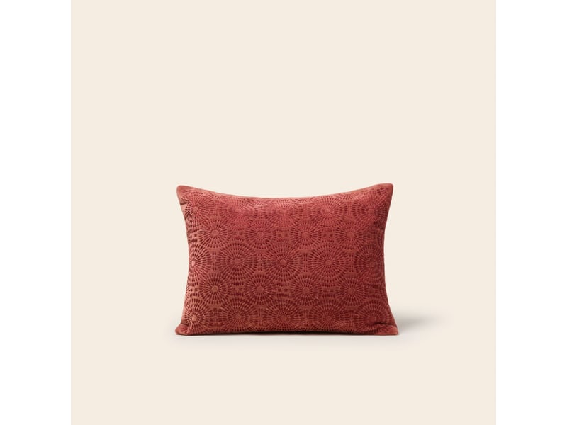  Housse de coussin en velours brodé de fil coton  solaya 26430 - Conforama A