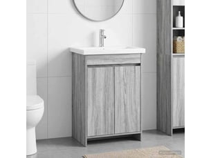 Ensemble de mobilier de salle de bain sonoma gris shl1240