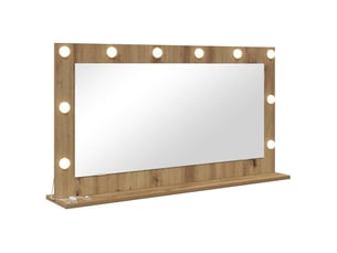 Miroir rectangulaire à fixer coloris marron <strong></strong>  <strong></strong> - 100 cm x 55 cm
