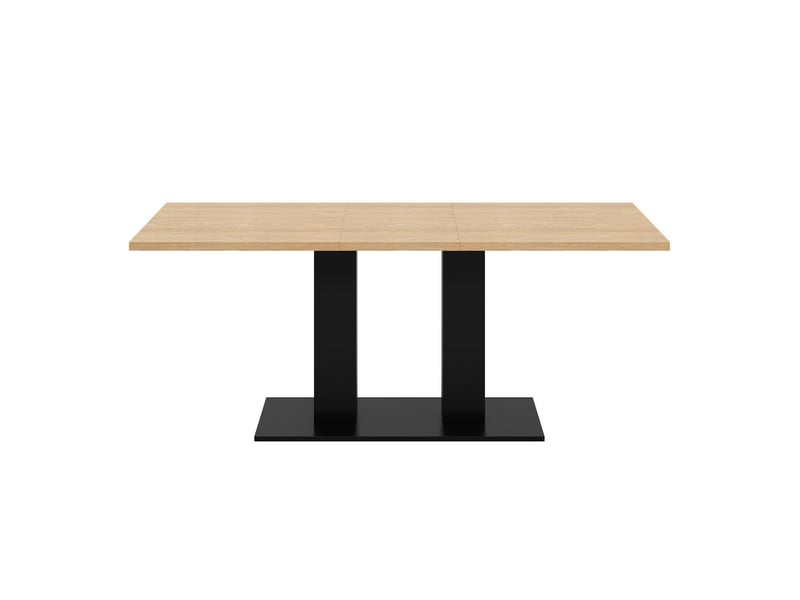 Table à manger extensible en mdf coloris bois naturel 140-180x70x75 cm - pangivo - Conforama A