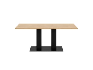 Table à manger extensible en mdf coloris bois naturel 140-180x70x75 cm - pangivo