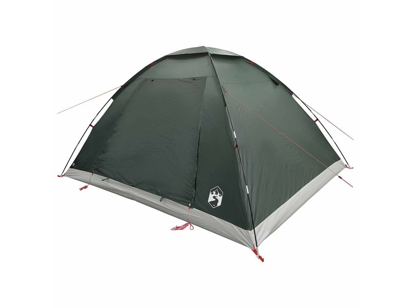 Tente de camping 6 personne vert armée polyester et acier - Conforama C