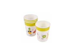 Lot de 6 gobelets en carton – motif fruits