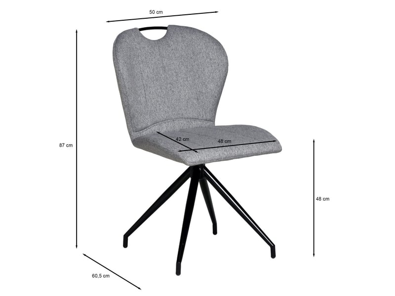  Lot de 4 chaises pivotantes de salle à manger lisa 750750L4 - Conforama D