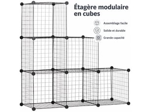 Etagère 109 cm coloris noir  