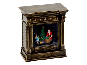 Cheminée de noël lumineuse led h. 19 cm à piles