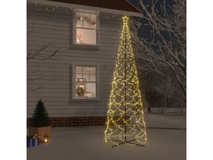 Sapin de noël - arbre de noël cône 1400 led blanc chaud 160x500 cm