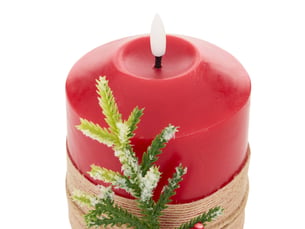 Bougie led lupa rouge h. 15 cm