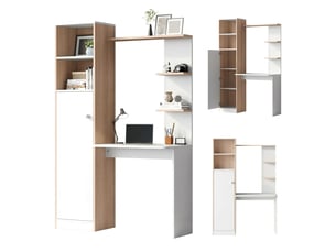 Bureau enfant 123.5 cm coloris blanc