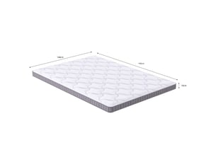 Matelas 140x190 cm <strong></strong>  <strong></strong> Ressorts + mémoire de forme soutien Ferme épaisseur 10 cm