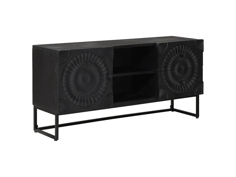  Meuble tv - banc tv - meuble de rangement noir 105 x 30 x 54 cm  - Conforama C