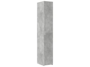 Buffet haut - bahut - meuble de rangement gris béton 30x42,5x185 cm bois d'ingénierie