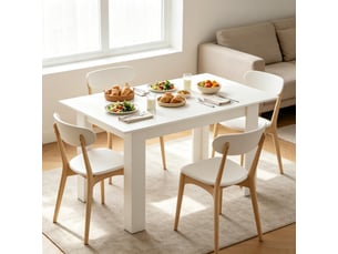 Table à manger extensible moderne avec rallonge pratique, table basse