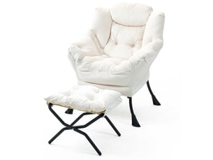 Fauteuil fixe  <strong>COVREO </strong> Velours blanc