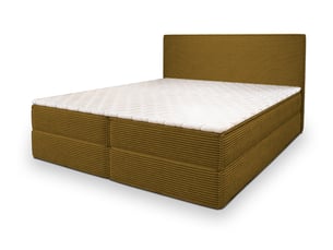 Lit avec rangement 140x200 cm <strong>MASSENO</strong>  <strong></strong> coloris jaune