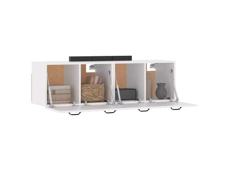  Armoires murales 2 pcs salon blanc 80x35x36,5cm bois d'ingénierie shl6145  - Conforama D