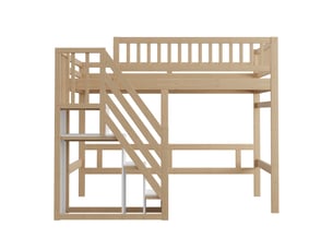 Lit mezzanine 140x200 cm <strong></strong> <strong></strong> coloris naturel