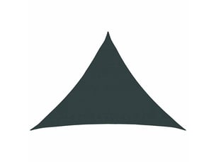Voile d'ombre - voile d'ombrage - voile parasol 7 x 5 x 5 m hdpe triangulaire vert foncé