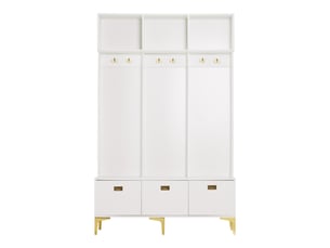 Portemanteau avec banc et rangement blanc 120 cm