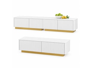 Meuble tv coloris blanc 200 cm BEAOK  