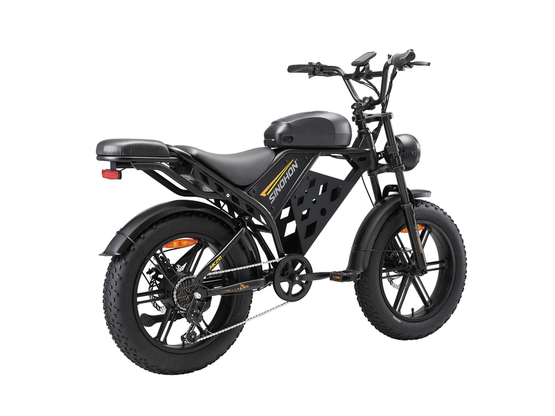  Vélo électrique fat bike robuste sinohon mk20-d, 20 pouces tout-terrain, noir  - Conforama E