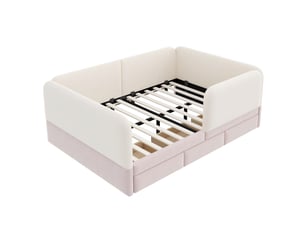 Lit avec rangement 140x200 cm <strong></strong> <strong></strong> coloris bicolore