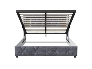 Lit coffre 160x200 cm    coloris gris